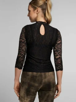 Spieth & Wenksy Blusen*Damen Dirndlbluse - Amberg schwarz gemustert