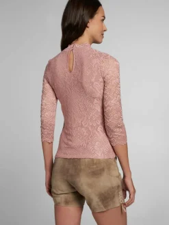 Spieth & Wenksy Blusen*Damen Dirndlbluse - Amberg rosa gemustert