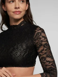 Spieth & Wenksy Blusen*Damen Dirndlbluse - Amsterdam schwarz gemustert