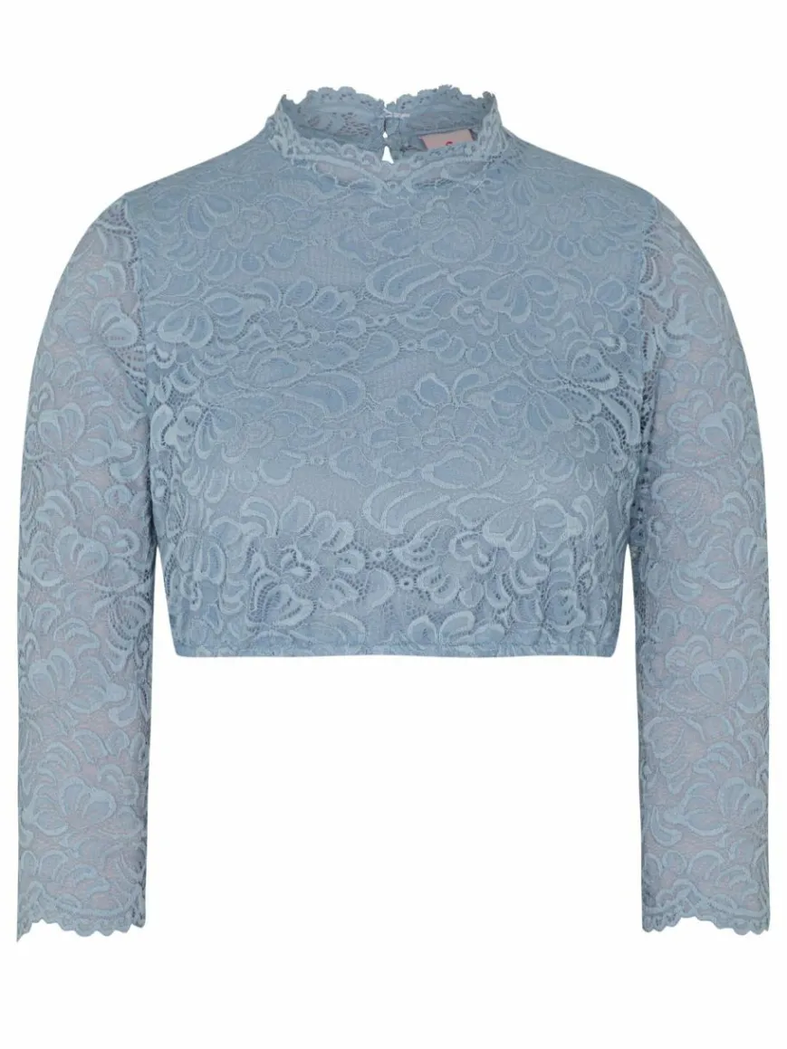 Spieth & Wenksy Blusen*Damen Dirndlbluse - Amsterdam hellblau gemustert