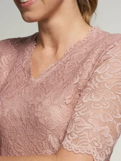 Spieth & Wenksy Blusen*Damen Dirndlbluse - Arktis rosa gemustert