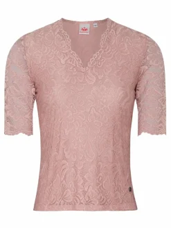 Spieth & Wenksy Blusen*Damen Dirndlbluse - Arktis rosa gemustert