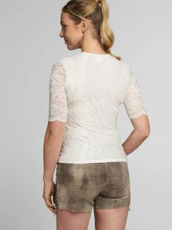 Spieth & Wenksy Blusen*Damen Dirndlbluse - Arktis weiß gemustert