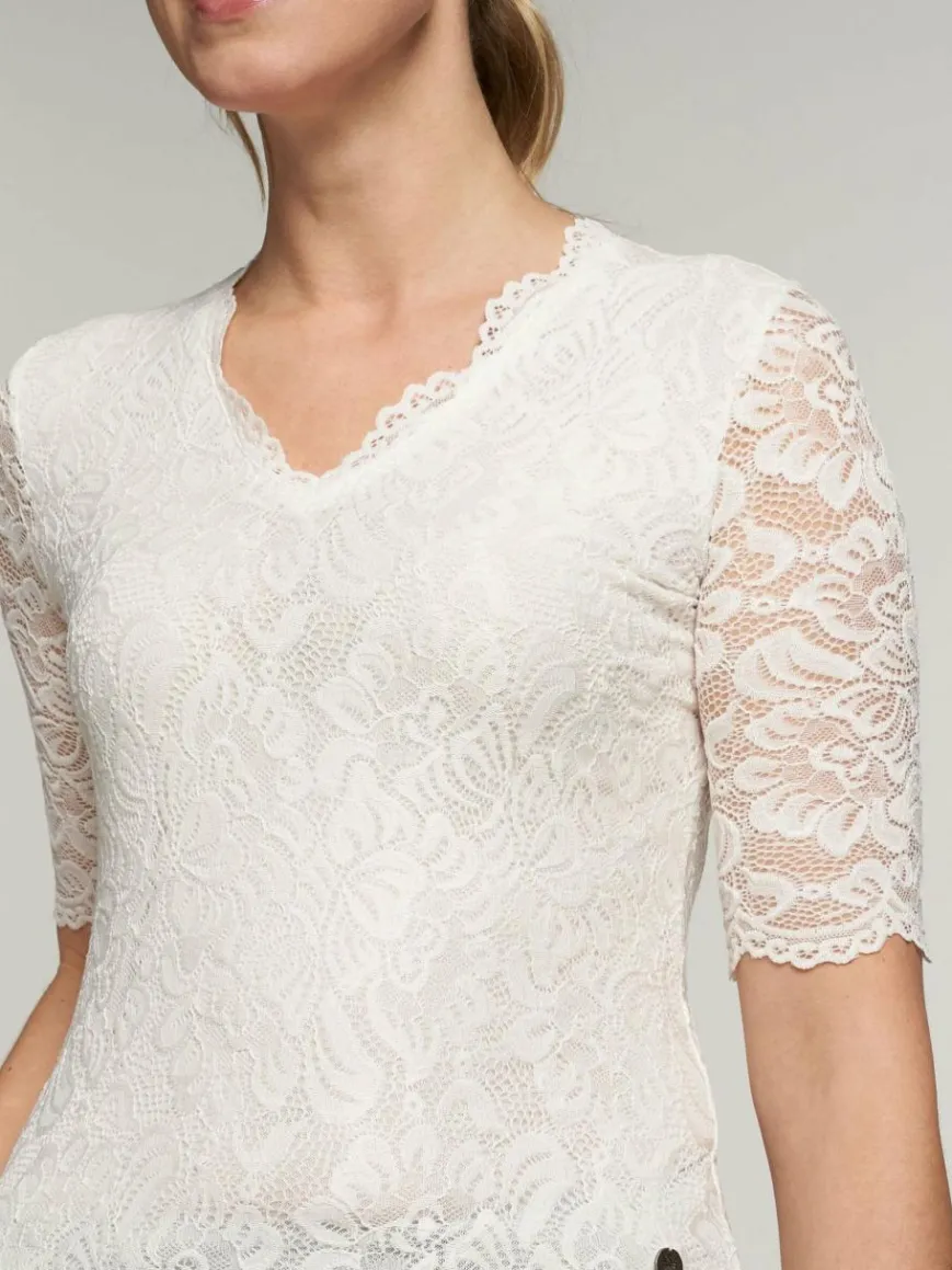 Spieth & Wenksy Blusen*Damen Dirndlbluse - Arktis weiß gemustert