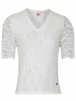 Spieth & Wenksy Blusen*Damen Dirndlbluse - Arktis weiß gemustert