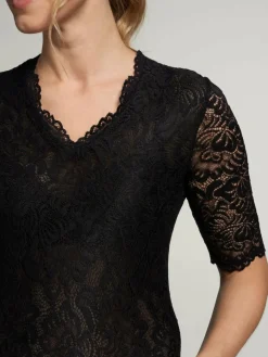 Spieth & Wenksy Blusen*Damen Dirndlbluse - Arktis schwarz gemustert