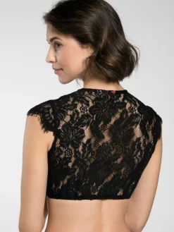 Spieth & Wenksy Blusen*Damen Dirndlbluse - Flammen Vendewaa schwarz uni