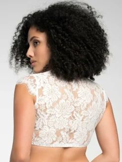 Spieth & Wenksy Blusen*Damen Dirndlbluse - Flammen Vendewaa weiß uni