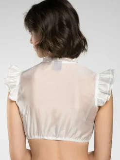 Spieth & Wenksy Blusen*Damen Dirndlbluse - Fran weiß uni