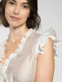 Spieth & Wenksy Blusen*Damen Dirndlbluse - Fran weiß uni