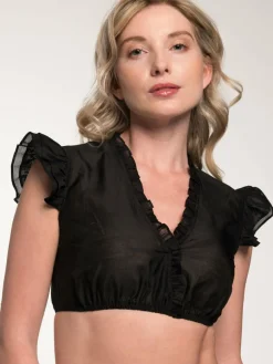 Spieth & Wenksy Blusen|Shirts & Tops*Damen Dirndlbluse - Fran schwarz uni