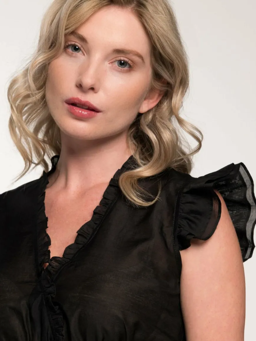 Spieth & Wenksy Blusen|Shirts & Tops*Damen Dirndlbluse - Fran schwarz uni