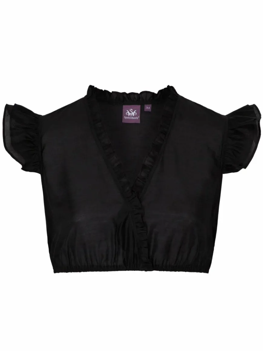Spieth & Wenksy Blusen|Shirts & Tops*Damen Dirndlbluse - Fran schwarz uni