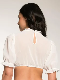 Spieth & Wenksy Blusen*Damen Dirndlbluse - Gatalja weiß gepunktet