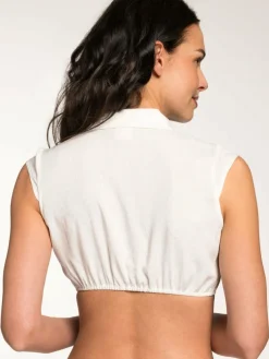 Spieth & Wenksy Blusen*Damen Dirndlbluse - Geba weiß uni