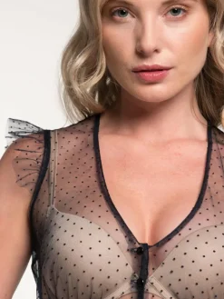 Spieth & Wenksy Blusen*Damen Dirndlbluse - Genta blau gepunktet