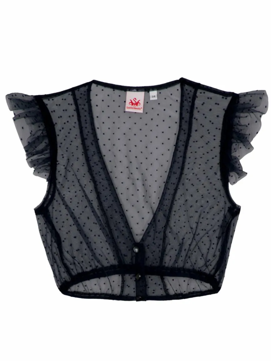 Spieth & Wenksy Blusen*Damen Dirndlbluse - Genta blau gepunktet