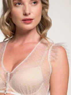 Spieth & Wenksy Blusen*Damen Dirndlbluse - Genta weiß gepunktet