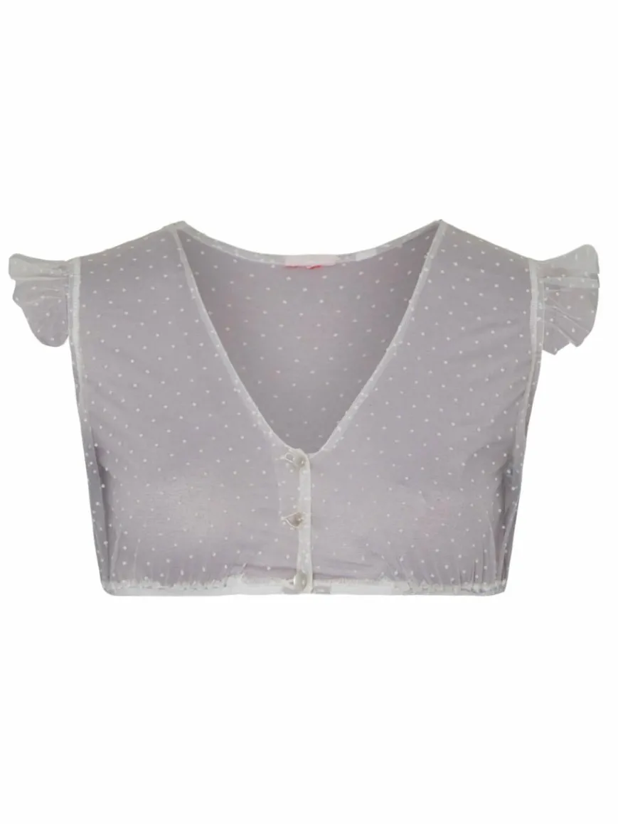 Spieth & Wenksy Blusen*Damen Dirndlbluse - Genta weiß gepunktet