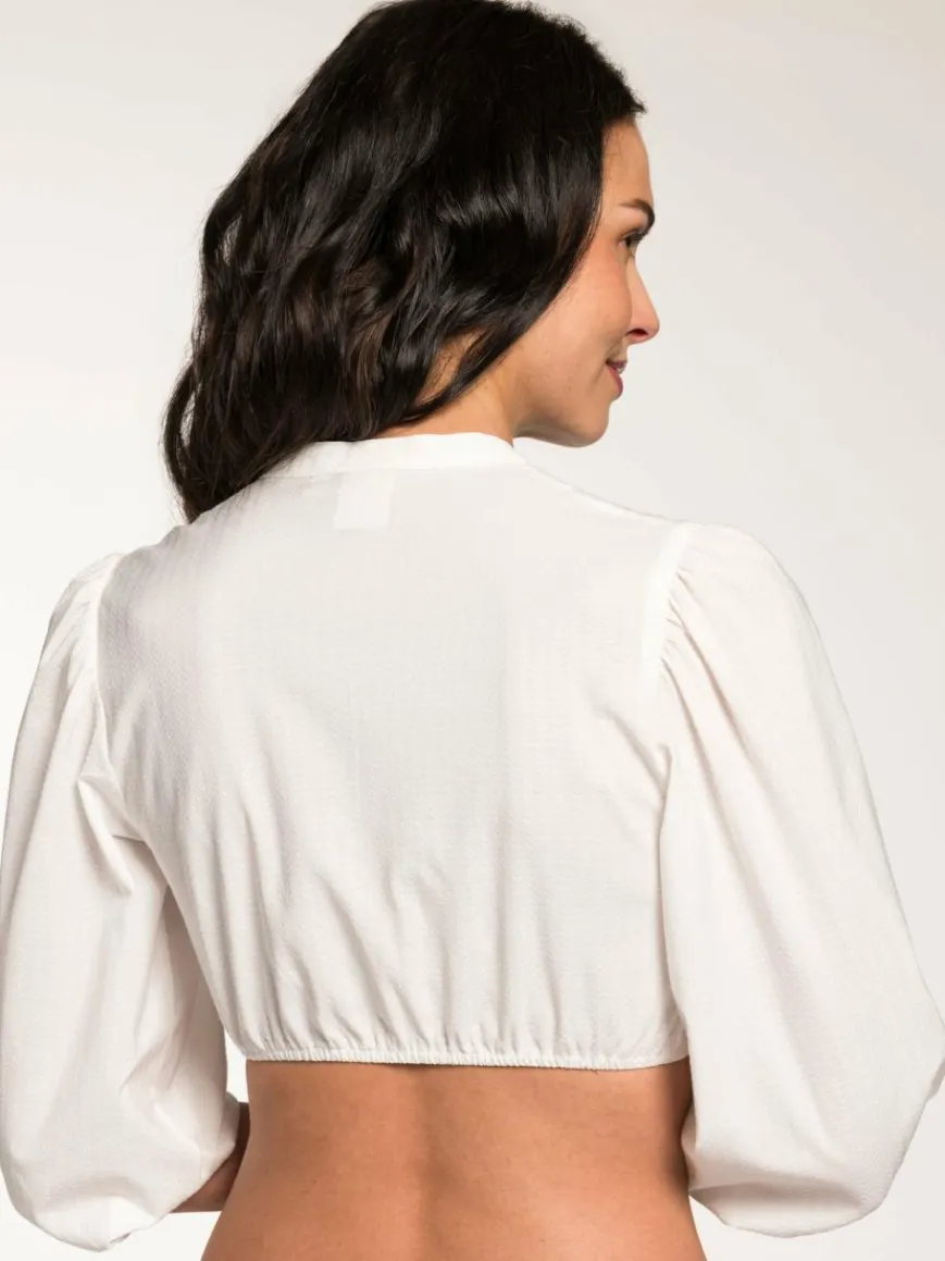 Spieth & Wenksy Blusen*Damen Dirndlbluse - Gertine weiß uni