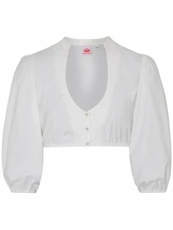 Spieth & Wenksy Blusen*Damen Dirndlbluse - Gertine weiß uni