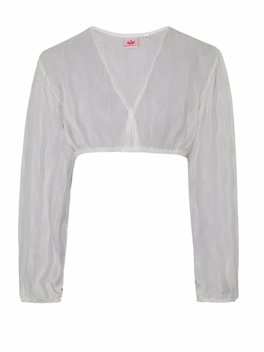 Spieth & Wenksy Blusen*Damen Dirndlbluse - Gesche weiß uni