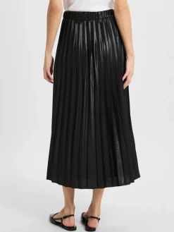 Rich & Royal Röcke*Damen Faltenrock schwarz uni