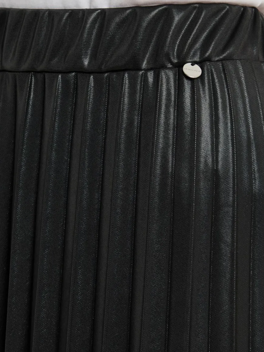 Rich & Royal Röcke*Damen Faltenrock schwarz uni