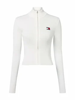 Tommy Jeans Pullover & Strickjacken*Damen Feinstrickjacke weiß uni