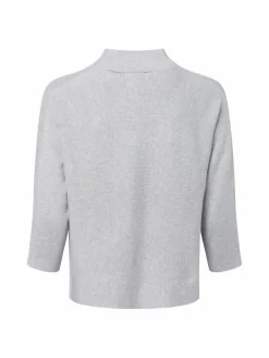 comma Pullover & Strickjacken*Damen Feinstrickpullover hellgrau meliert