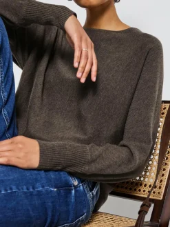 Street One Pullover & Strickjacken*Damen Feinstrickpullover braun meliert