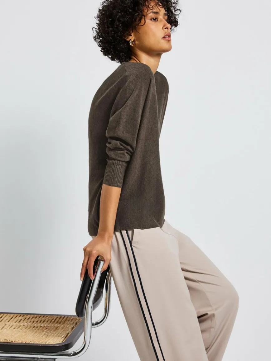 Street One Pullover & Strickjacken*Damen Feinstrickpullover braun meliert