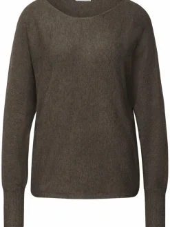 Street One Pullover & Strickjacken*Damen Feinstrickpullover braun meliert