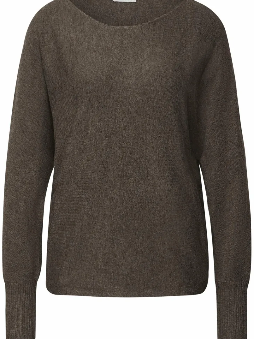 Street One Pullover & Strickjacken*Damen Feinstrickpullover braun meliert