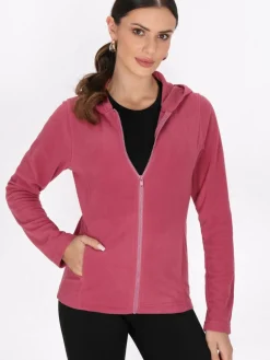 Faina Sweatshirts & Sweatjacken*Damen Fleecejacke rosa uni