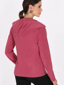 Faina Sweatshirts & Sweatjacken*Damen Fleecejacke rosa uni