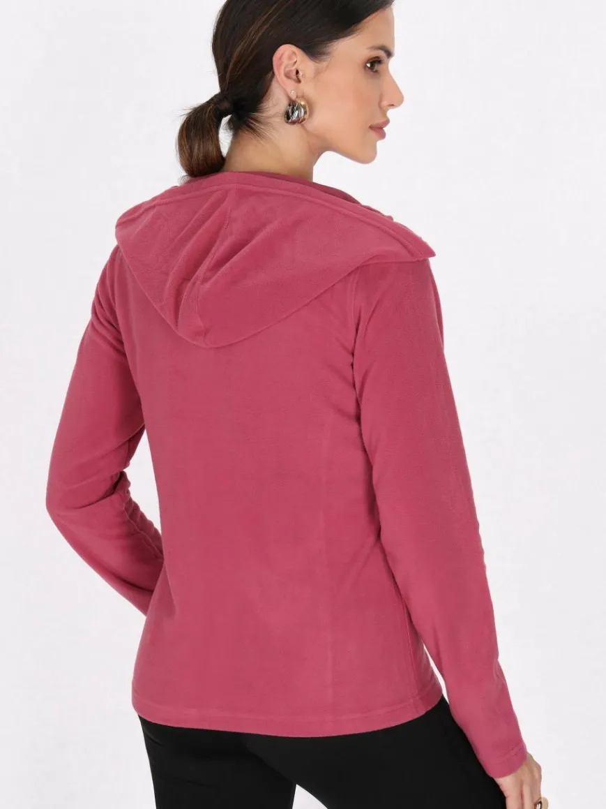 Faina Sweatshirts & Sweatjacken*Damen Fleecejacke rosa uni
