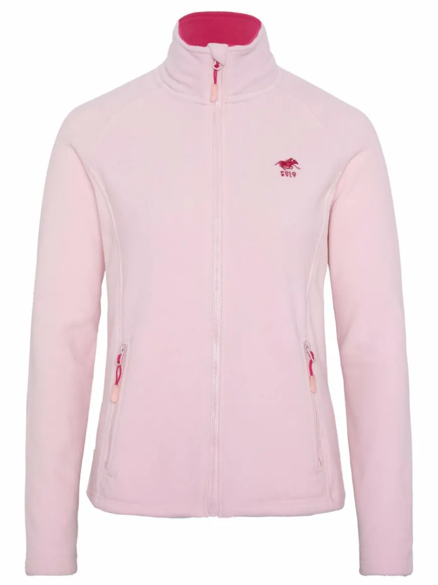 Polo Sylt Sweatshirts & Sweatjacken*Damen Fleece-Jacke rosa pink uni