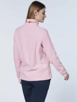Polo Sylt Sweatshirts & Sweatjacken*Damen Fleece-Jacke rosa pink uni