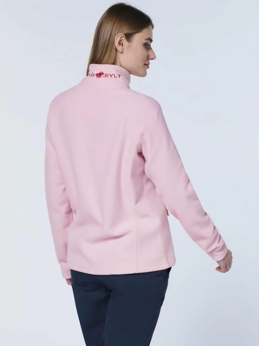 Polo Sylt Sweatshirts & Sweatjacken*Damen Fleece-Jacke rosa pink uni