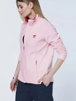 Polo Sylt Sweatshirts & Sweatjacken*Damen Fleece-Jacke rosa pink uni