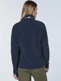 Polo Sylt Sweatshirts & Sweatjacken*Damen Fleece-Jacke marine blau uni