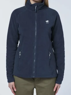 Polo Sylt Sweatshirts & Sweatjacken*Damen Fleece-Jacke marine blau uni