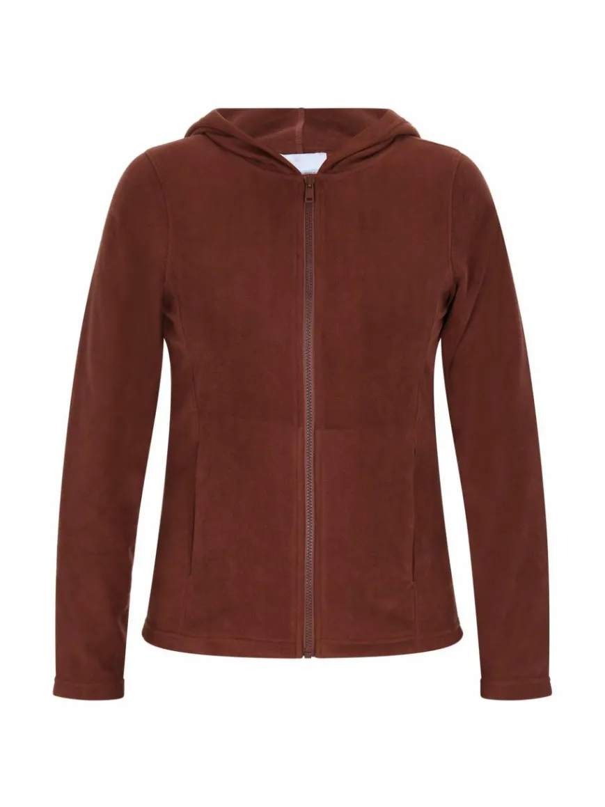 Faina Sweatshirts & Sweatjacken*Damen Fleecejacke braun uni