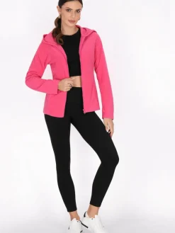 Faina Sweatshirts & Sweatjacken*Damen Fleecejacke pink uni