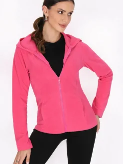 Faina Sweatshirts & Sweatjacken*Damen Fleecejacke pink uni