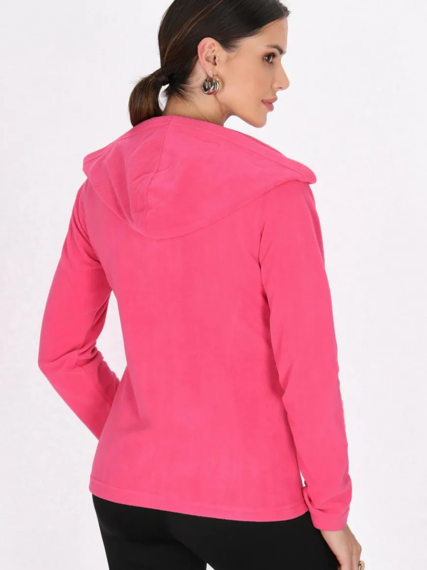 Faina Sweatshirts & Sweatjacken*Damen Fleecejacke pink uni