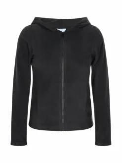 Faina Sweatshirts & Sweatjacken*Damen Fleecejacke schwarz uni