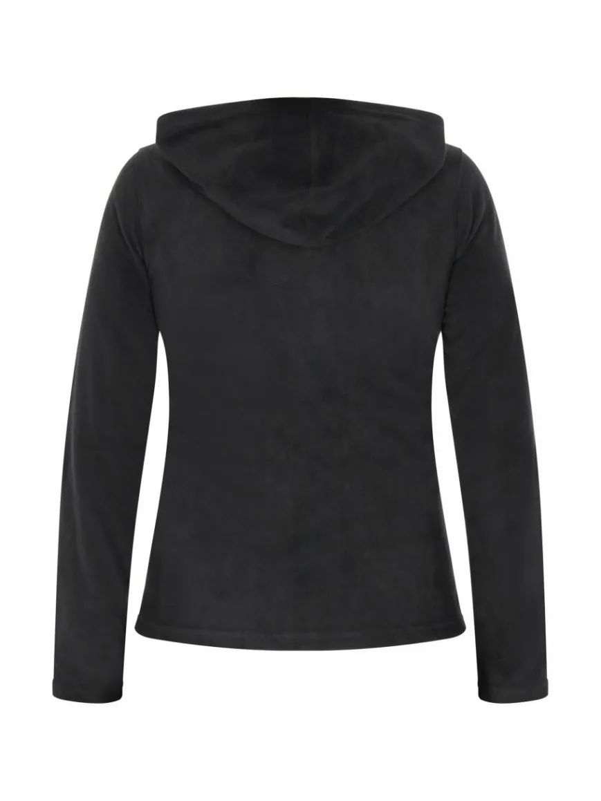 Faina Sweatshirts & Sweatjacken*Damen Fleecejacke schwarz uni