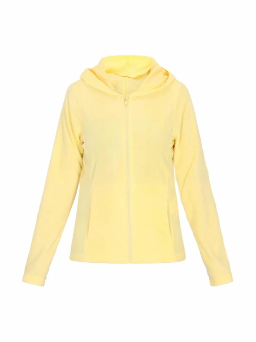 Faina Sweatshirts & Sweatjacken*Damen Fleecejacke gelb uni